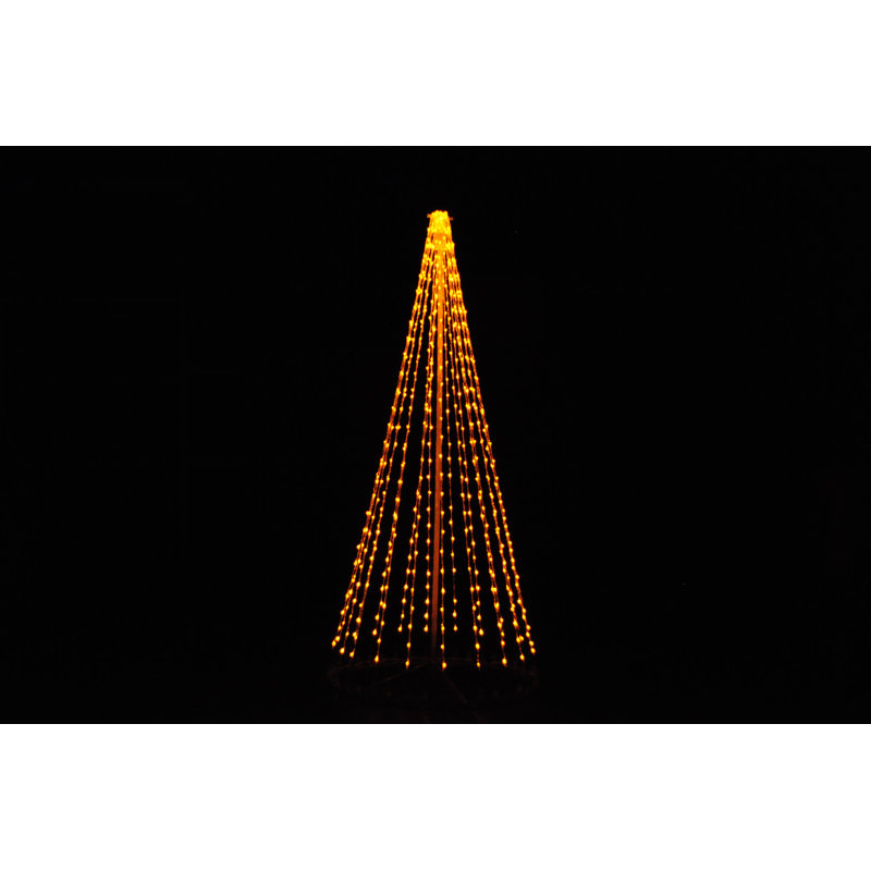 Arbre à DEL 3D (1610-A, orange), H 96 po x l 45 po x P 30 po, Orangé