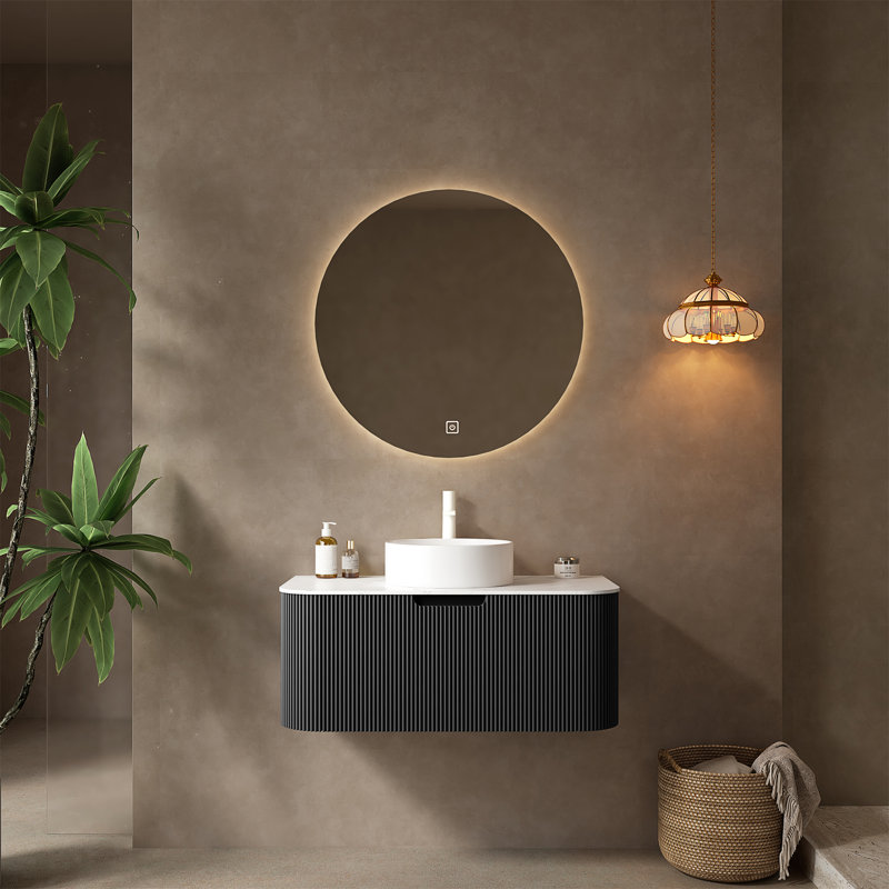 Meuble-lavabo pour salle de bain 36 po Dina, Noir, 36"