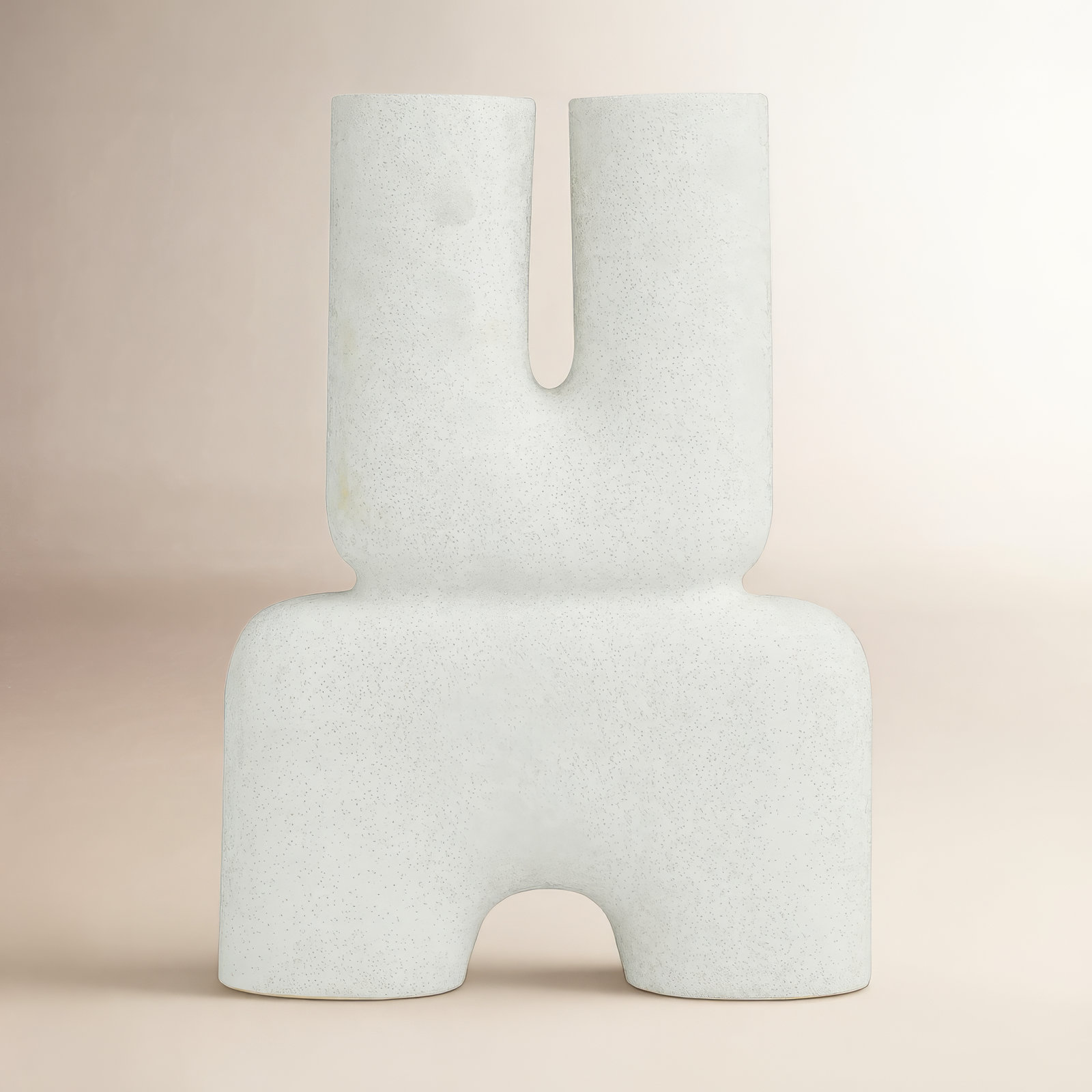 Sharee Stoneware Table Vase, White