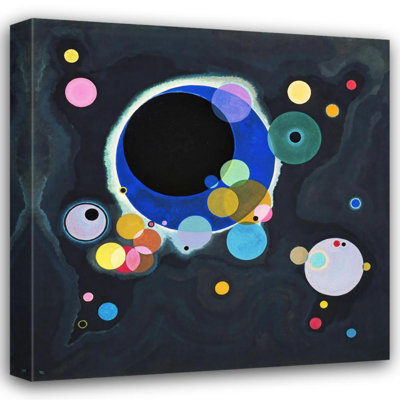"Plusieurs cercles" par Wassily Kandinsky - Art mural sur toile tendue avec châssis