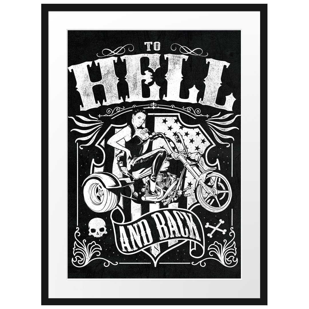 Gerahmtes Poster To Hell And Back Black