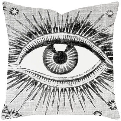 Housse de coussin en coton carré evil eye