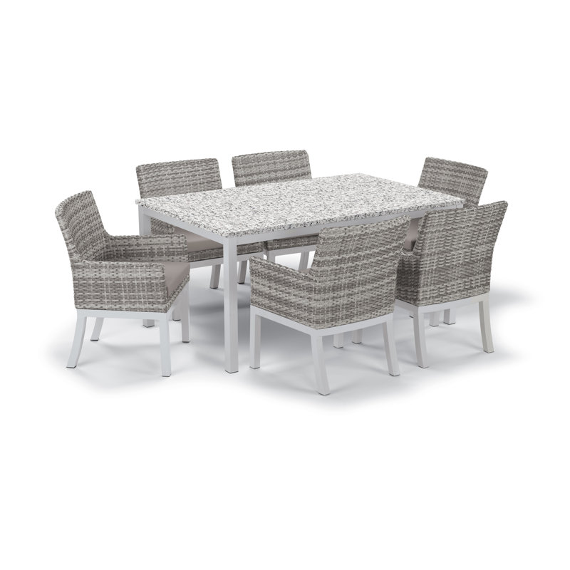 Travira Outdoor Dining Table, Ash
