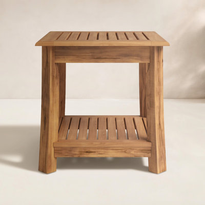 Leona 20" Teak Side Table