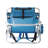 24.80"W x 25.59"D x 32.28"H Blue Short Oxford Cloth Foldable Beach Chair, Silver White Aluminum Frame, 220 Lbs Weight Capacity