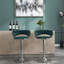 Ensemble de 2 tabourets de bar, avec repose-pieds chromé et base pivotante en velours à hauteur réglable et tabouret de bar simple chromé-1948315613-1948315612