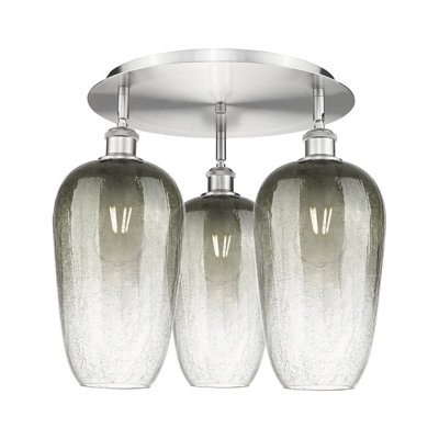 Ballston - Brookhaven Flute - 3 Light Flush Mount