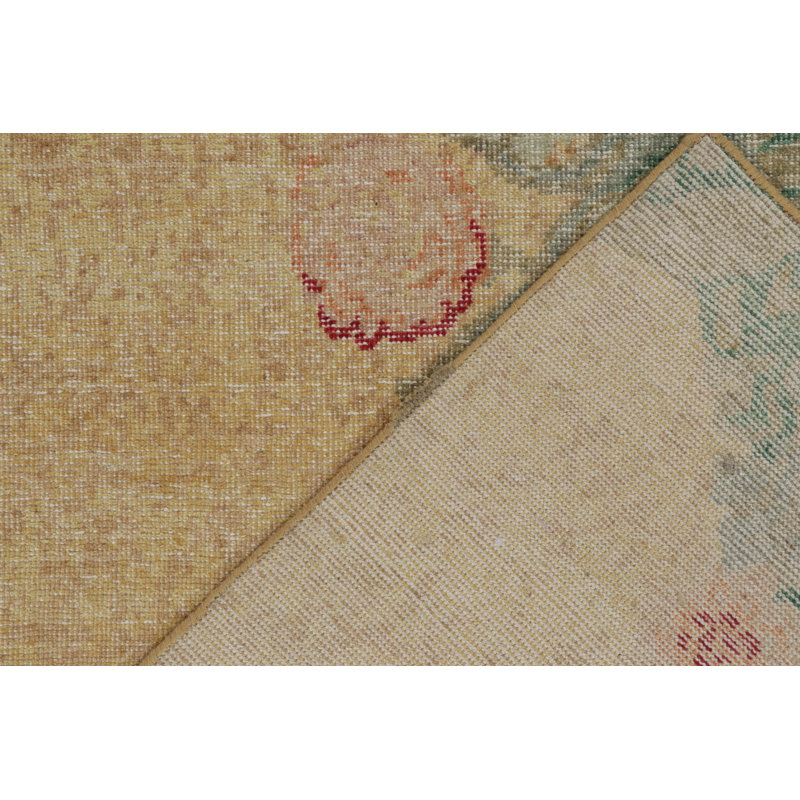 Distressed Homage Wool Floral Area Rug, Rectangle 13' x 19'