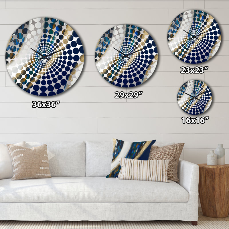 Bertnic - Horloge murale peinture abstraite, Petit