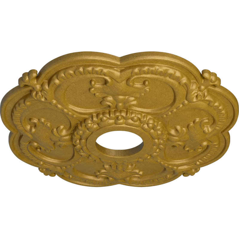 Médaillon de plafond l 3,5 po x P 3,5 po Rotherham, Or du Pharaon