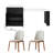 3 Piece Kitchen Bar Table Set Kitchen Island Set With 2 Stools, Island Table Set With Seating, Storage Cabinet, Drawers