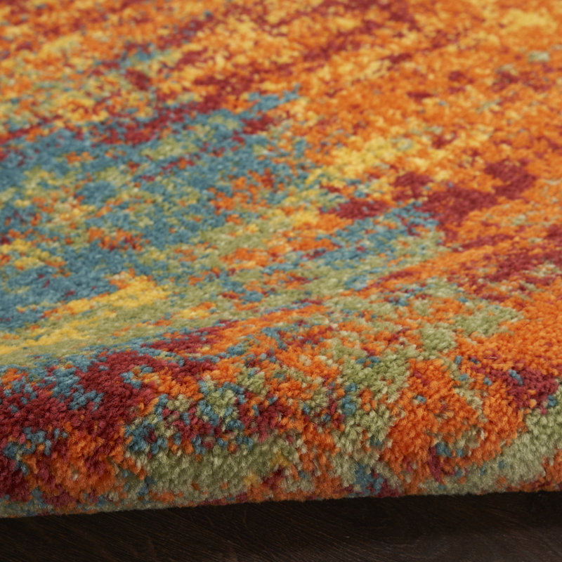 Nourison Essentials Flame Indoor/Outdoor Area Rug, Rectangle 6' x 9'