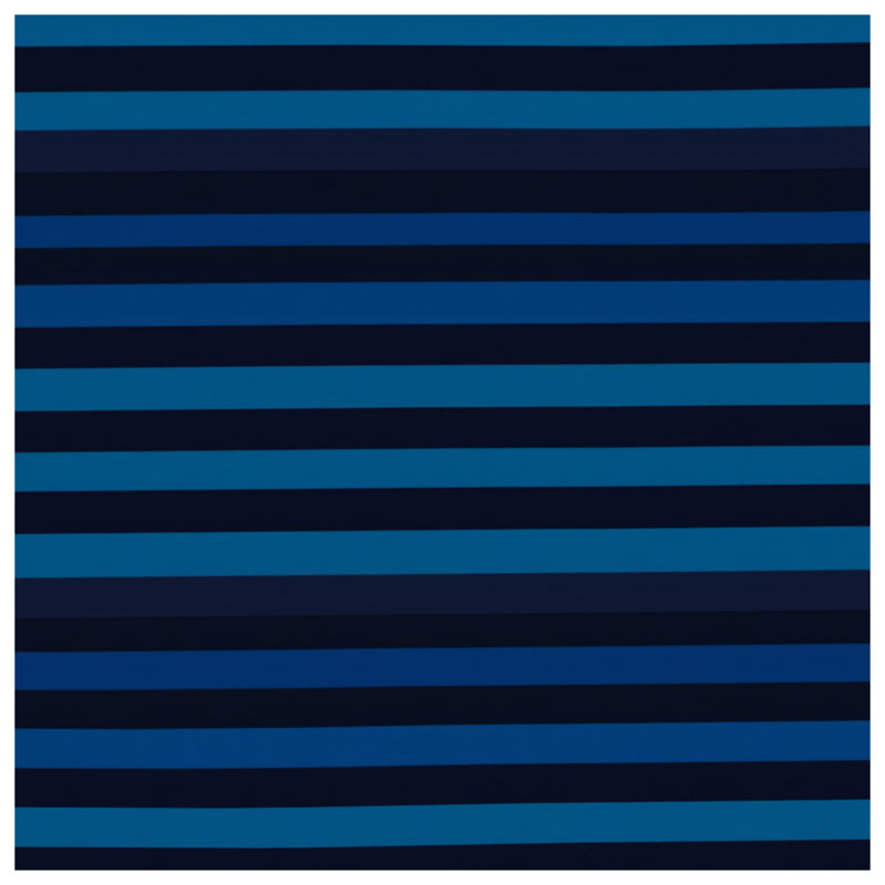 Couvre-lit matelassé à rayures bleues et noires , Lit simple