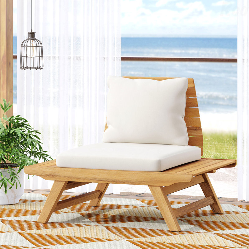 Fauteuil de patio, Teck