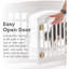 Indoor Dog Playpen, White Finish, Small Breed Size, 4-Panel Foldable Design With Door, Puppy Play Pen And Pet Fence