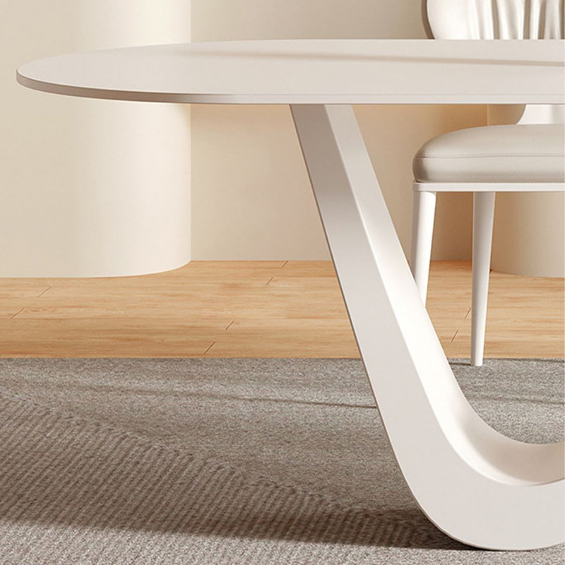 Table de salle à manger blanche, H 29,53 po x L 78,74 po x l 35,43 po 
