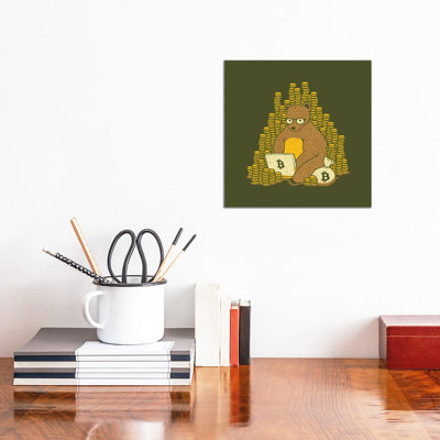 Bitcoin Miner Bear by Tobias Fonseca - Wrapped Canvas Gallery-Wrapped Canvas Giclée