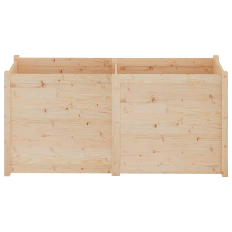 Boîte à fleurs en bois pour l'extérieur, Brun, H 27,6 po x l 59,1 po x P 19,7 po