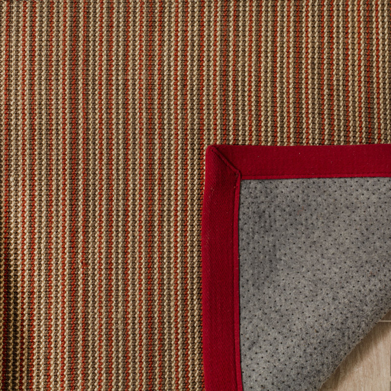 Tapis rayé en fibre de sisal Galatia, Rond 6 pi
