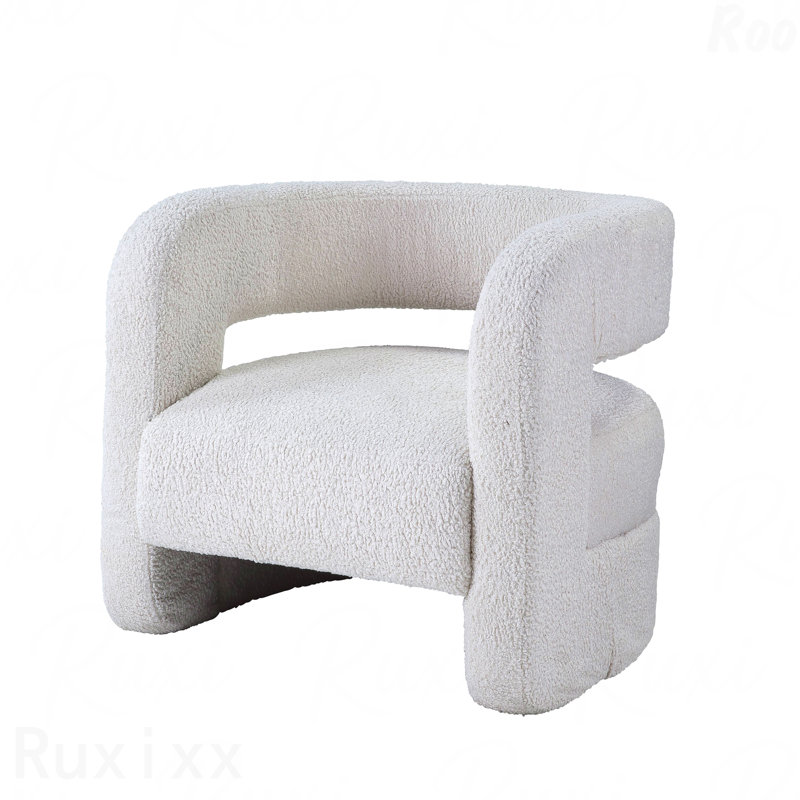 Fauteuil d'appoint en sherpa blanc pour salon Cozy Living