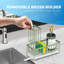 Sponge Holder For Kitchen Sink, Sink Caddy With High Brush Holder, Organzier Rustproof 304 Stainless Steel Dish Organizer Divider, Soap Dispenser Storage-111625354