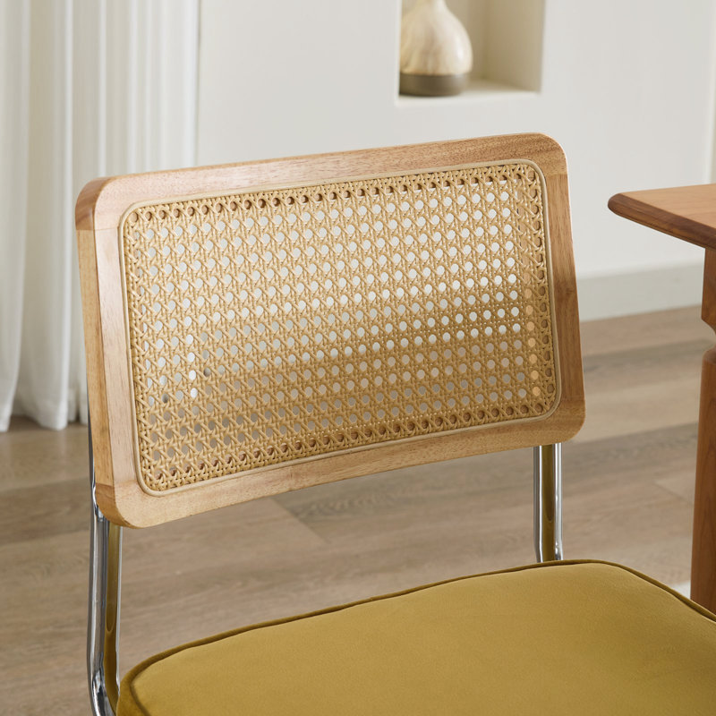 Ensemble de 2 chaises de salle à manger de style Mid-Century moderne, Argent argent, Gold