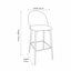 Upholstered Counter Stool with Metal Frame-97650184