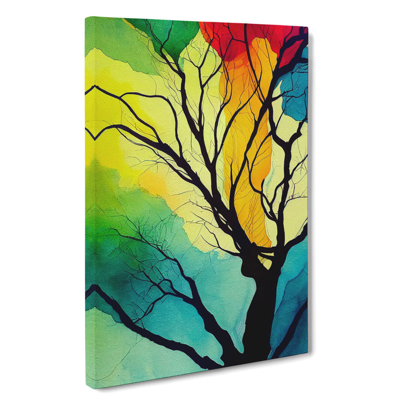 Vibrant Trees No.2 - Wrapped Canvas Print, 50cm H x 35cm W x 3cm D