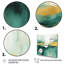 Impression d'aquarelle bleue avec impression sur toile or IV-625542358-625542354