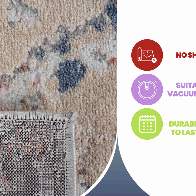 Collection Multi Contemporary Area Rug, Rectangle 7'9" x 10'