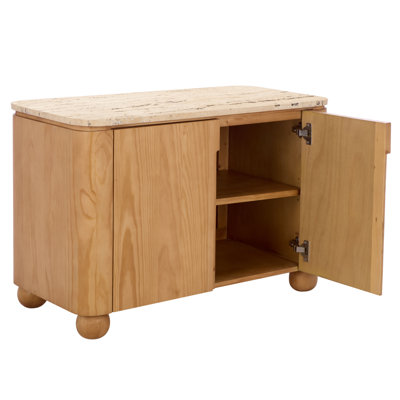 Stone Accent Cabinet