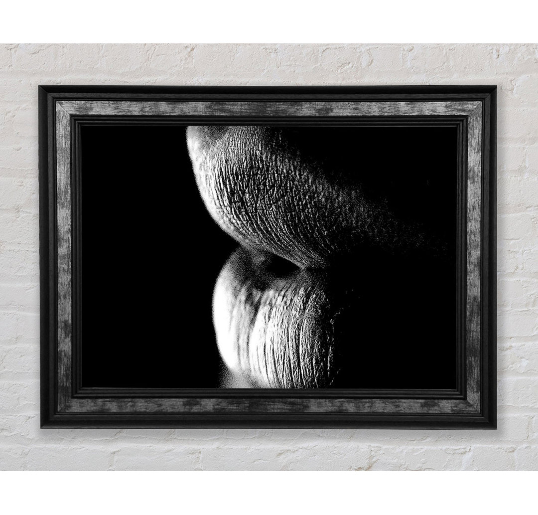 Sensual Lips B N W - Einzelne Bilderrahmen Kunstdrucke