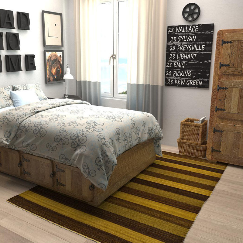 Tapis intérieur en laine 5 pi 2 po x 6 pi 10 po one-of-kind à la main noué la new age Warminster