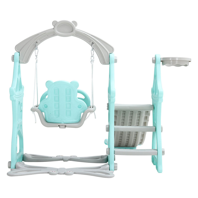 Northrup Zoomie Kids Plastic Swing Set with 1 Swing(s) , 1 Slide(s), Green/Grey