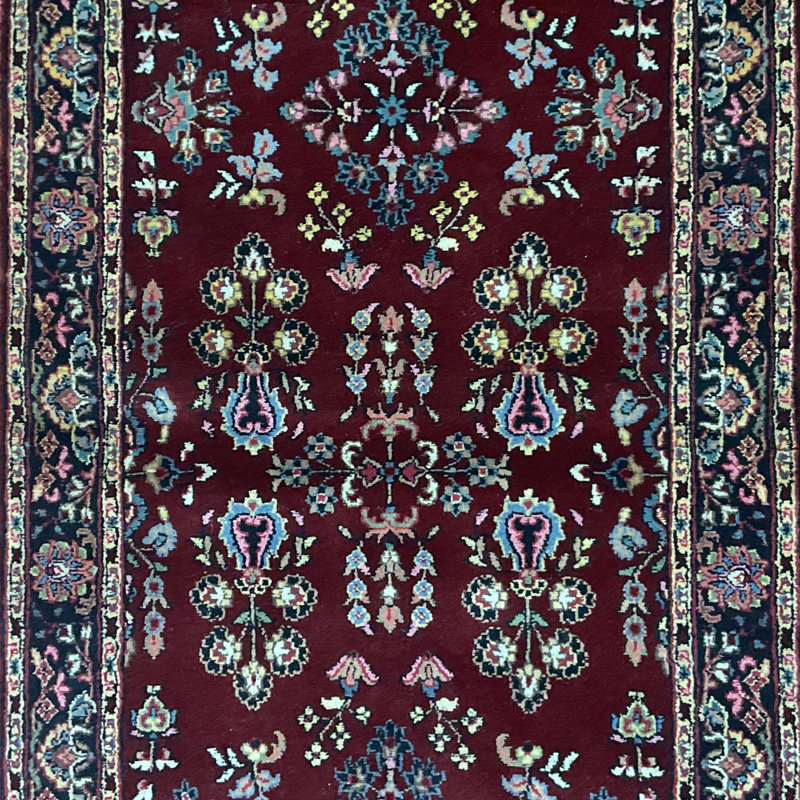  Handmade Sarouk Wool Rug