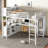Versatile Metal Loft Bed With Integrated Storage Cubes, Shelves And Functional L - Shaped Desk Suitable For All Ages And Small Spaces