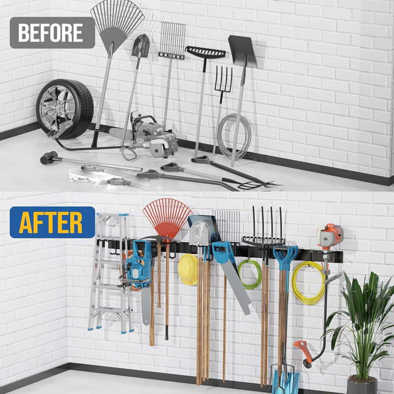 Garage Gardening Tool Storage Wall Rack