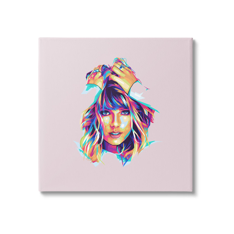Conception abstraite d'art abstrait sur toile Pop Star par Birch & Ink, H 30 po x l 30 po