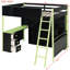 Lit mezzanine en bois avec bureau-1337995508