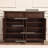 Nut-brown Solid Wood Shoe Storage Bench