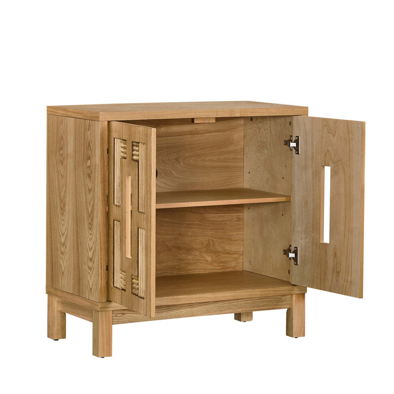 31.5 " W Display Stand, Natural Wood