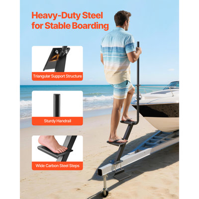 - Step Steel Lightweight Folding Step Ladder