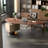 Brown Unique Pea Shape Modern Desk-109050185