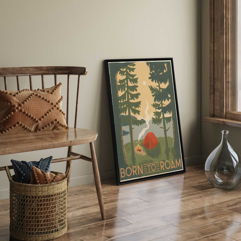 «Forest Escape», reproduction sur toile, Cadre flottant en chrome poli, H 36,75 po x l 24,75 po