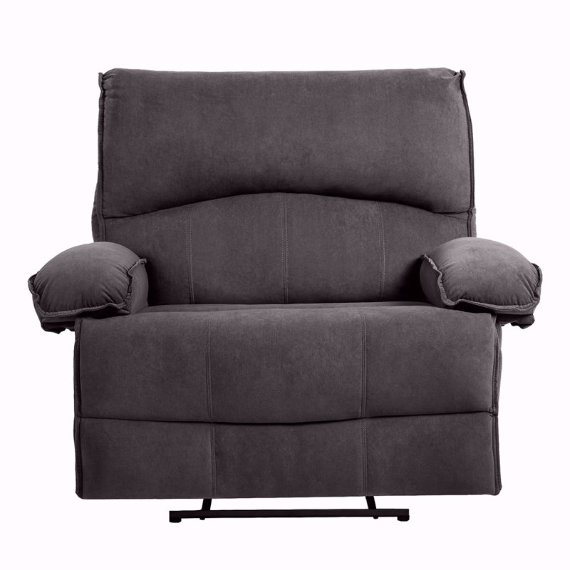 Oversized Manual Recliner Chair Sofa For Living Room, Gray