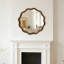 Miroir décoratif rond en bois noir noyer ondulé, pour chambre à coucher, salle de bain, salon, entrée-72892050-76357587