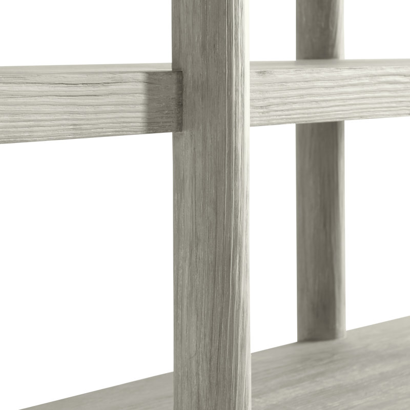 Trianon Contemporary Adjustable Gray Wood Etagere Bookcase