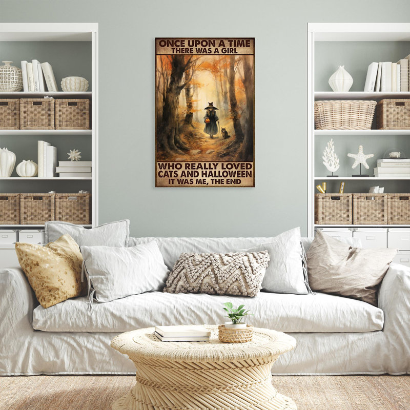 «Who Really Lown Cats And Halloween», impression sur toile, H 20 po x l 16 po x P 1,25 po