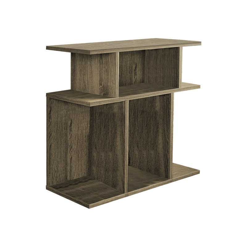 Table d'appoint taupe avec 6 tablettes de présentation, pour la chambre à coucher et le couloir