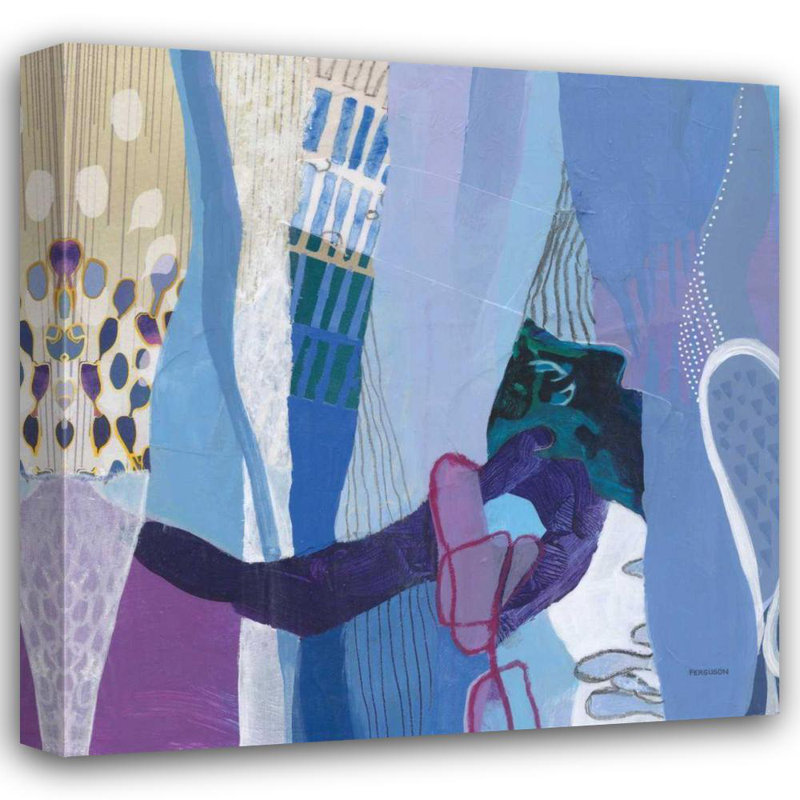 Ivy Bronx, galerie d'art sur toile tendue Kathy, titre: Pervenche, H 28 po x l 28 po